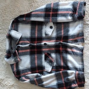 Plaid, button up Shein sweater